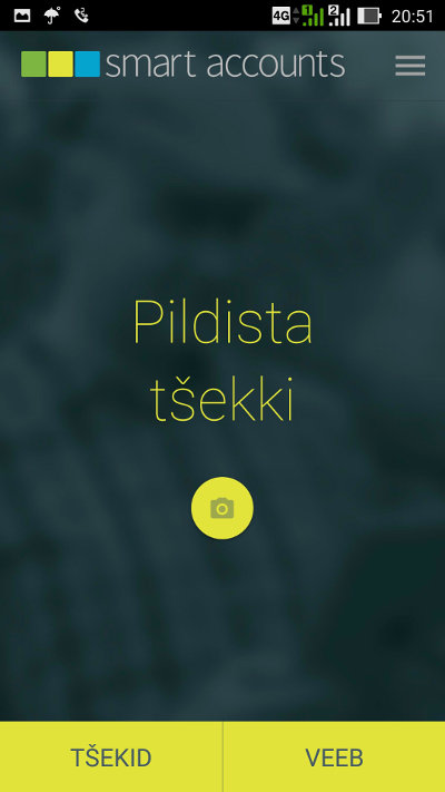 SmartAccounts tšekkide pildistamine