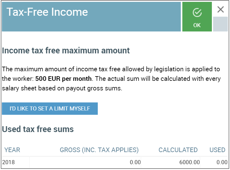 SmartAccounts income tax-free maximum amount