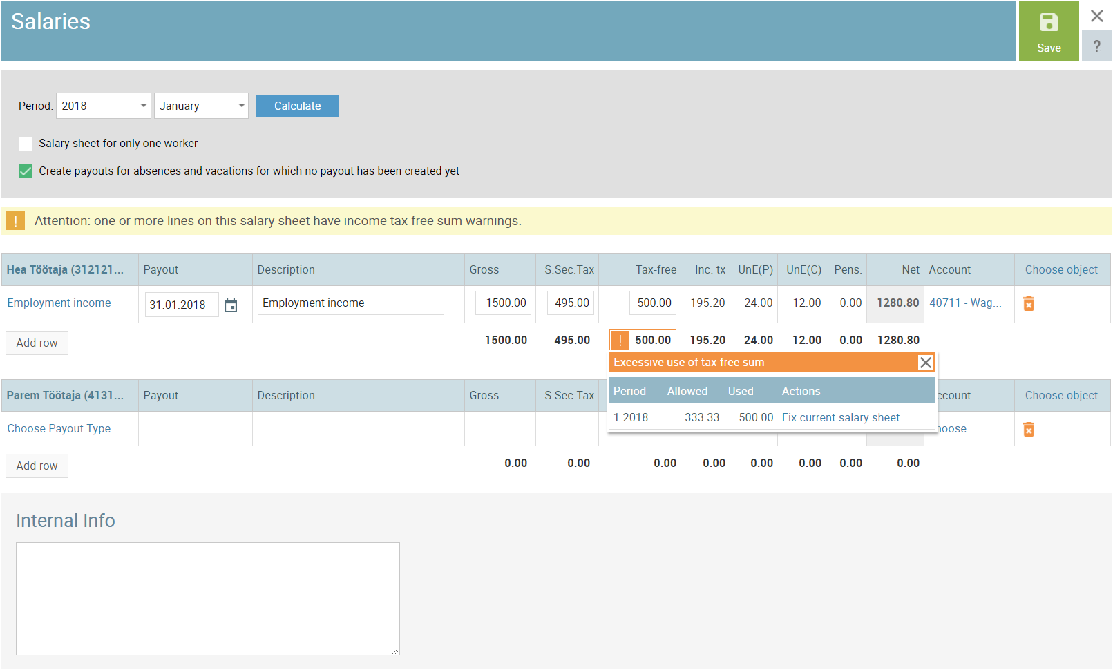 SmartAccounts excessive use of tax-free sum