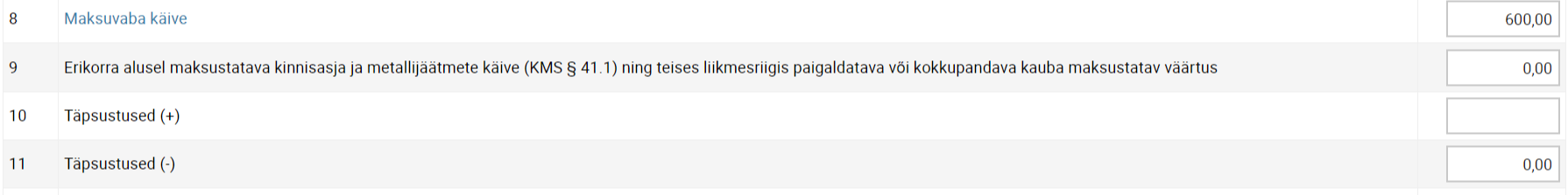 maksuvaba käive SmartAccounts