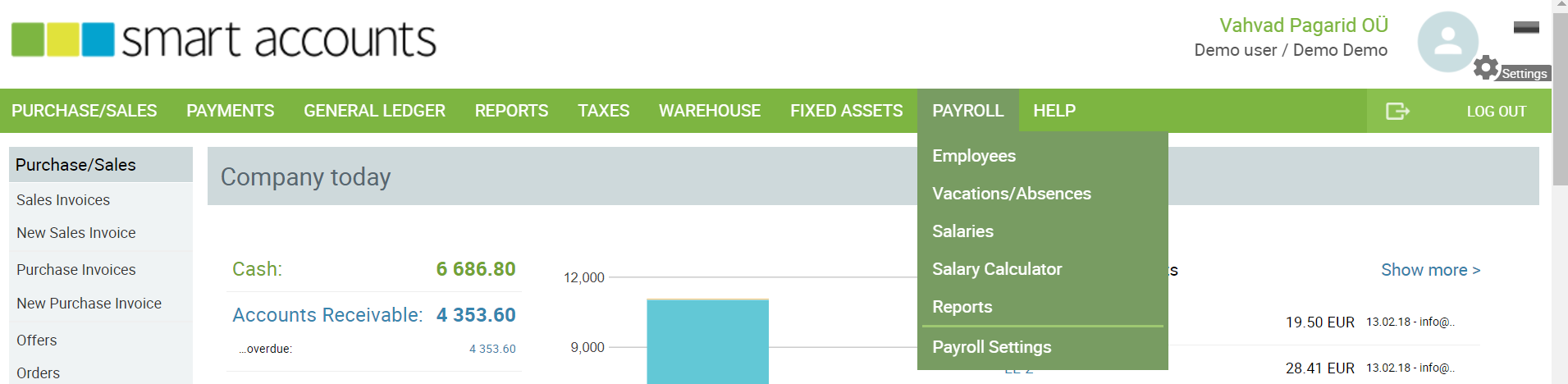 payroll menu