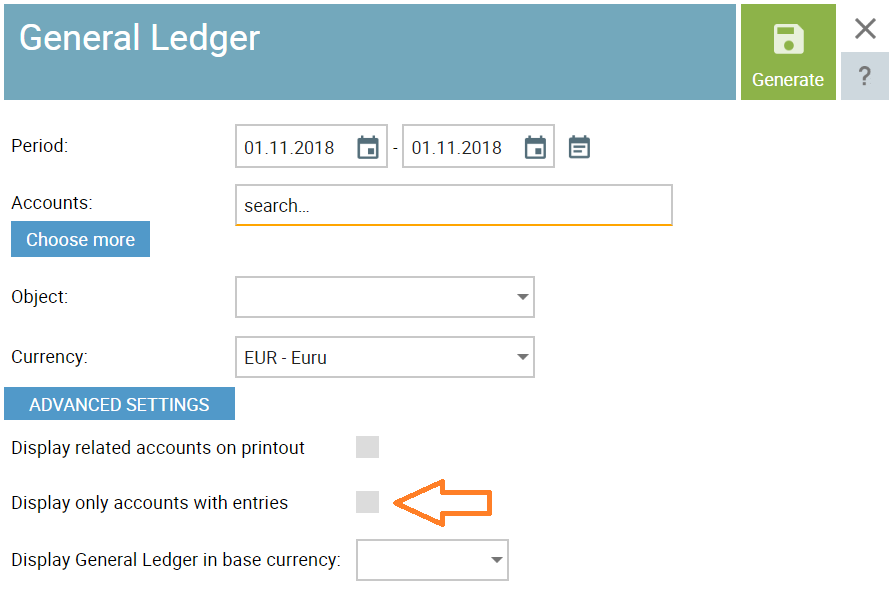 general ledger report