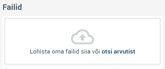failide lisamine müügiarve