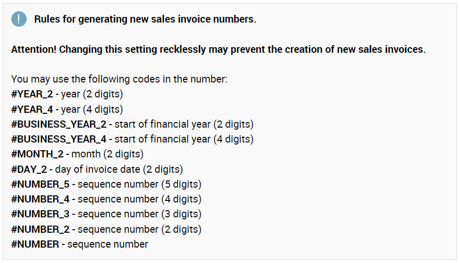 invoice number
