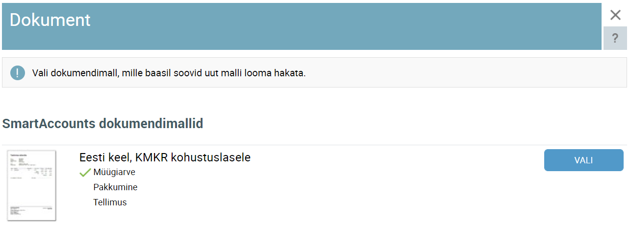 dokumendimalli lisamine