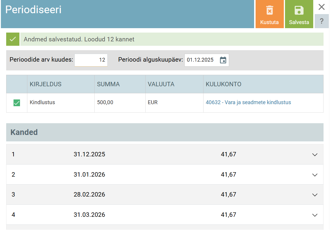 periodiseerimise kanded